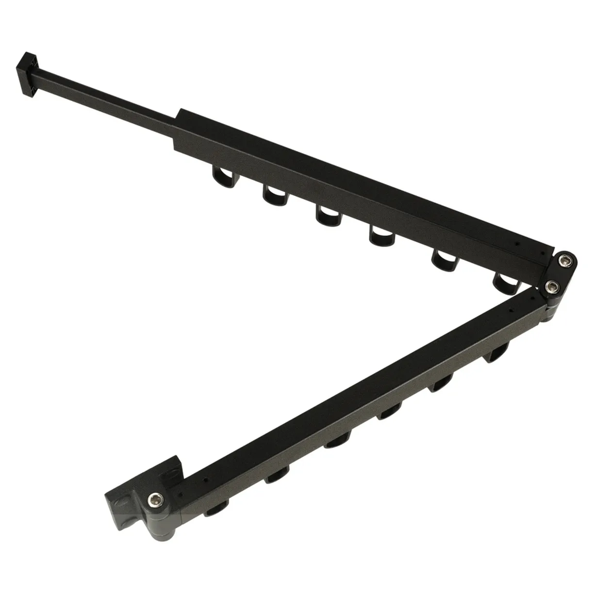 Suszarka na pranie wieszak ścienny naścienny składany teleskopowy czarny 12 haczyków 90cm - obrazek 6