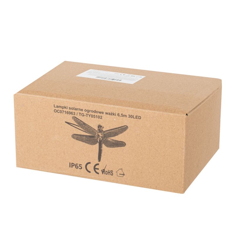 Lampki ogrodowe solarne ważki 6,5m 30LED ciepły biały - obrazek 5