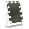 Lusterko do makijażu kosmetyczne podświetlane 12 LED Hollywood z 12 żarówkami USB 30 x 40 cm