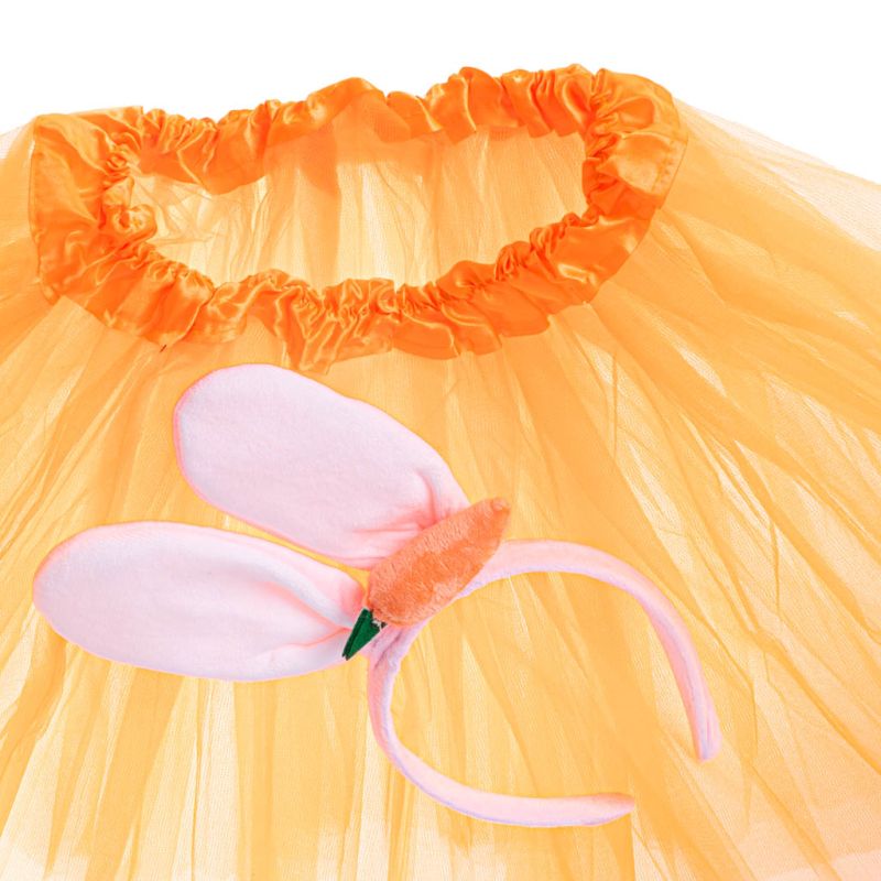 Kostium strój karnawałowy króliczek spódniczka tiulowa opaska marchewka - obrazek 5