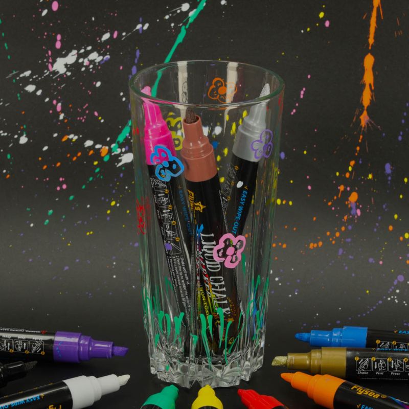 Markery pisaki kredowe do tablic szyb 12 szt. - obrazek 13