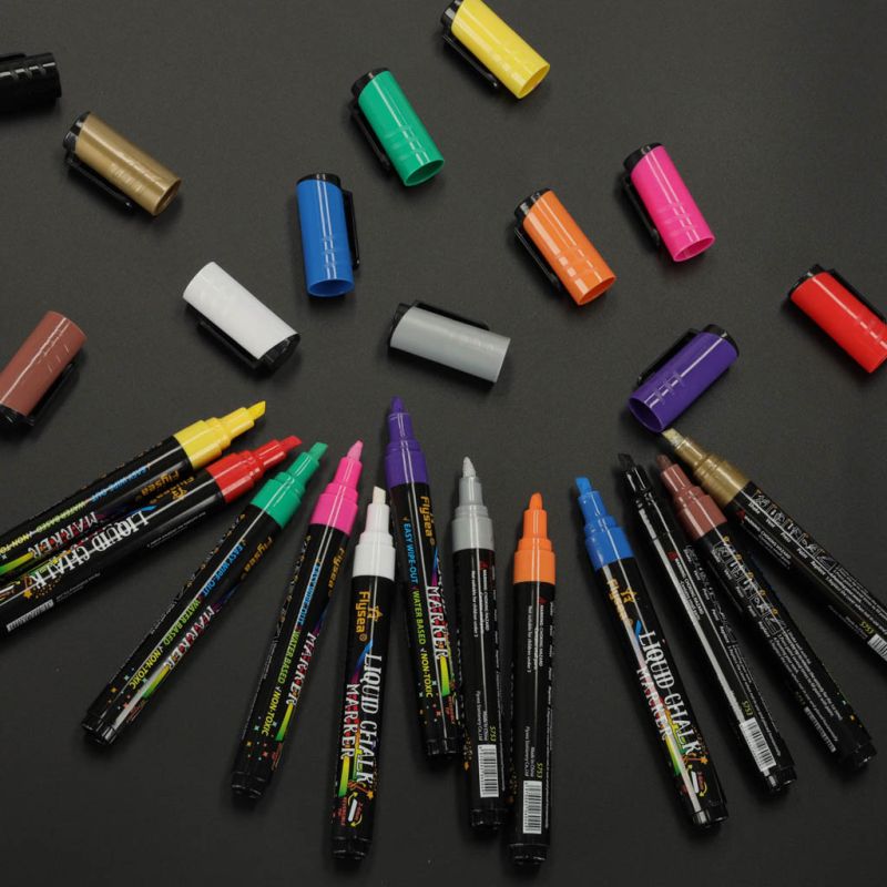 Markery pisaki kredowe do tablic szyb 12 szt. - obrazek 6