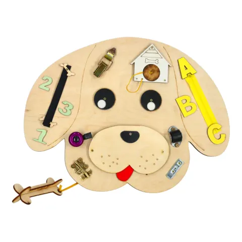 Tablica manipulacyjna drewniana pies 49 x 37 cm