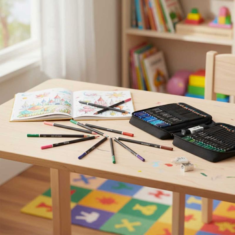 Kredki ołówkowe kolorowe w etui zestaw 120 sztuk - obrazek 11