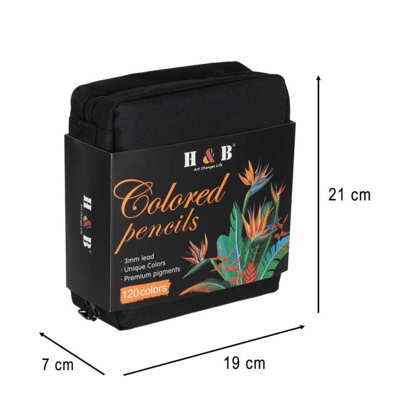 Kredki ołówkowe kolorowe w etui zestaw 120 sztuk - obrazek 12