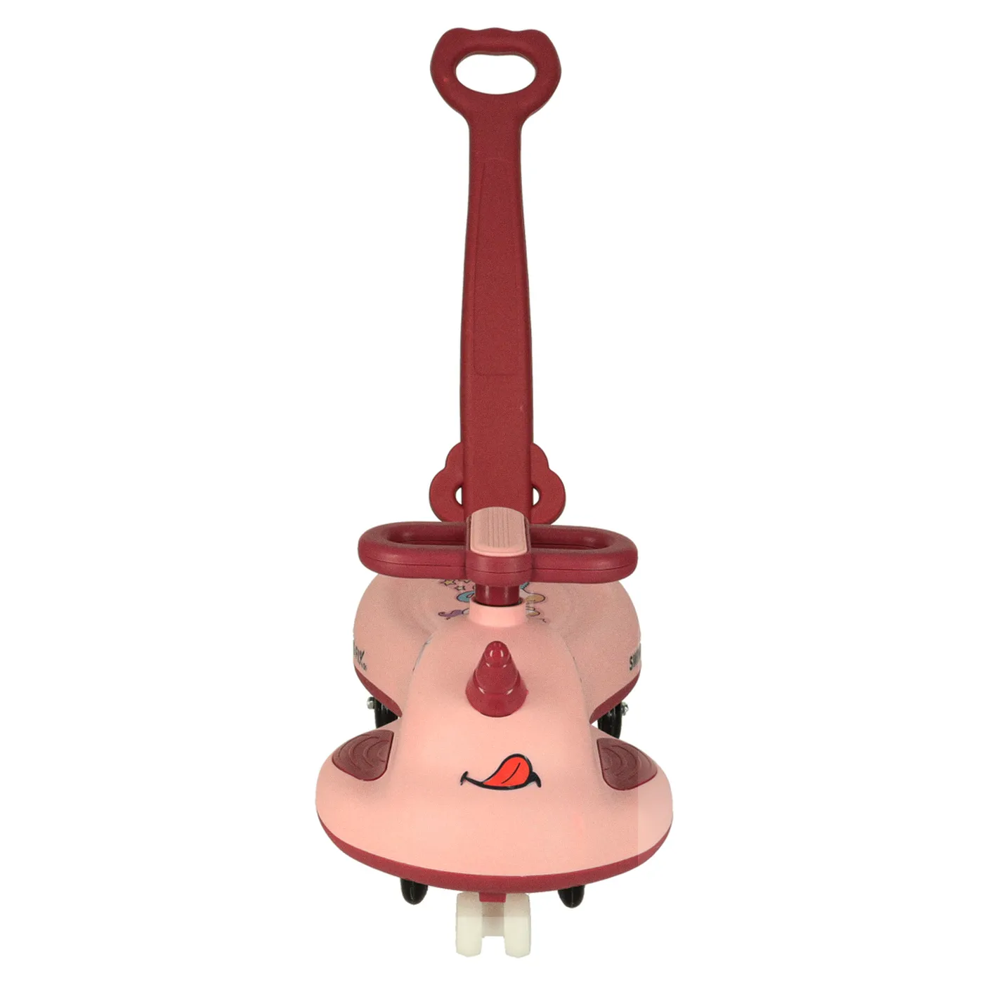 Jeździk grawitacyjny LED Swing FIX S1 skuter z rączką różowy max 65kg - obrazek 5