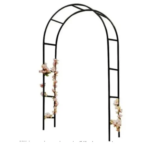 Pergola ogrodowa LUARO łuk uchwyt na róże kwiaty bluszcz pnącza metalowa 240 x 140 cm