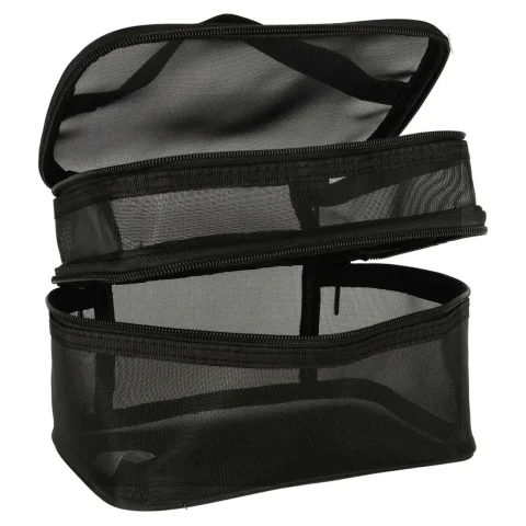 Kosmetyczka damska męska podróżna organizer składany XXL czarny