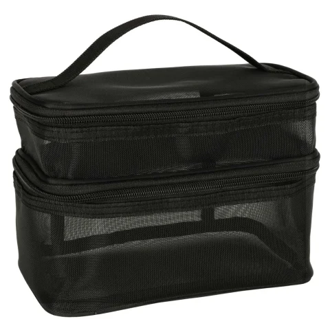 Kosmetyczka damska męska podróżna organizer składany XXL czarny