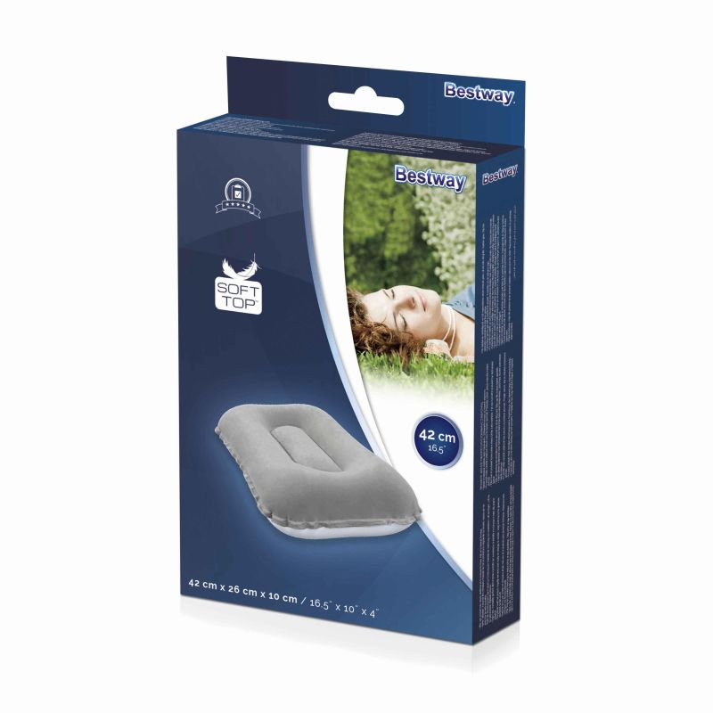 Poduszka dmuchana turystyczna welurowa BESTWAY 67121 - obrazek 3