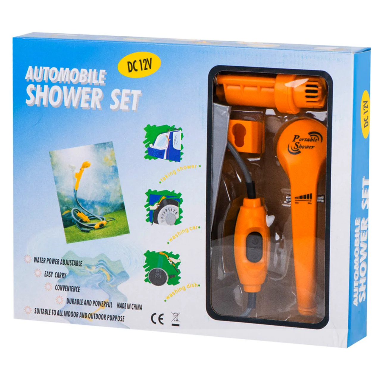 Prysznic turystyczny przenośny natrysk camping myjka 12v - obrazek 14