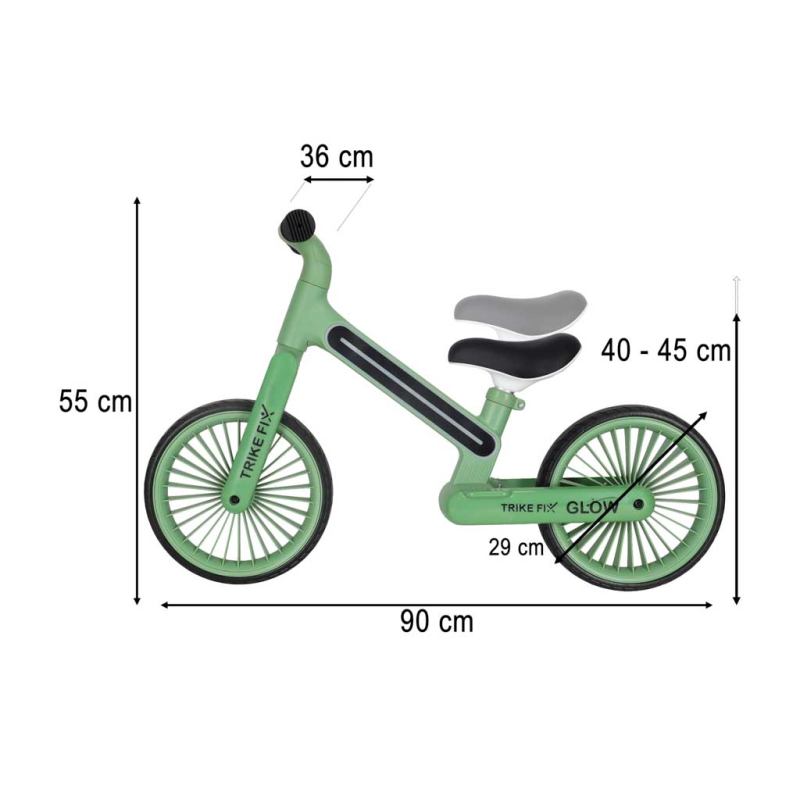 Rowerek biegowy Trike Fix Glow LED zielony - obrazek 7