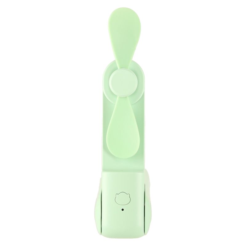 Wiatrak biurkowy wentylator mini ręczny składany wiatraczek przenośny USB zielony - obrazek 6