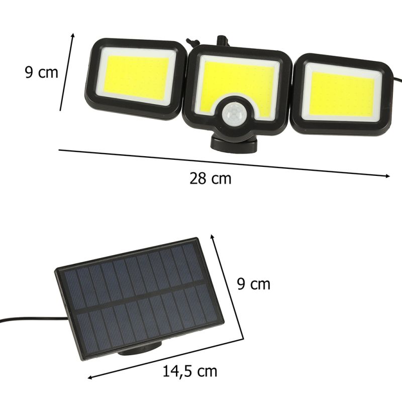 Lampa solarna LED 3w1 z czujnikiem ruchu zmierzchu - obrazek 14