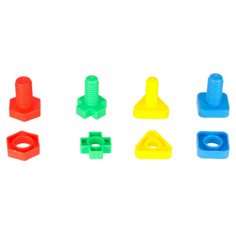 Klocki konstrukcyjne edukacyjne śruby montessori 30 elementów - obrazek 7