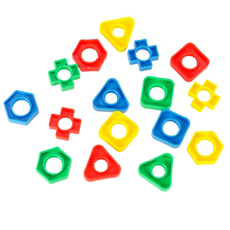 Klocki konstrukcyjne edukacyjne śruby montessori 30 elementów - obrazek 8