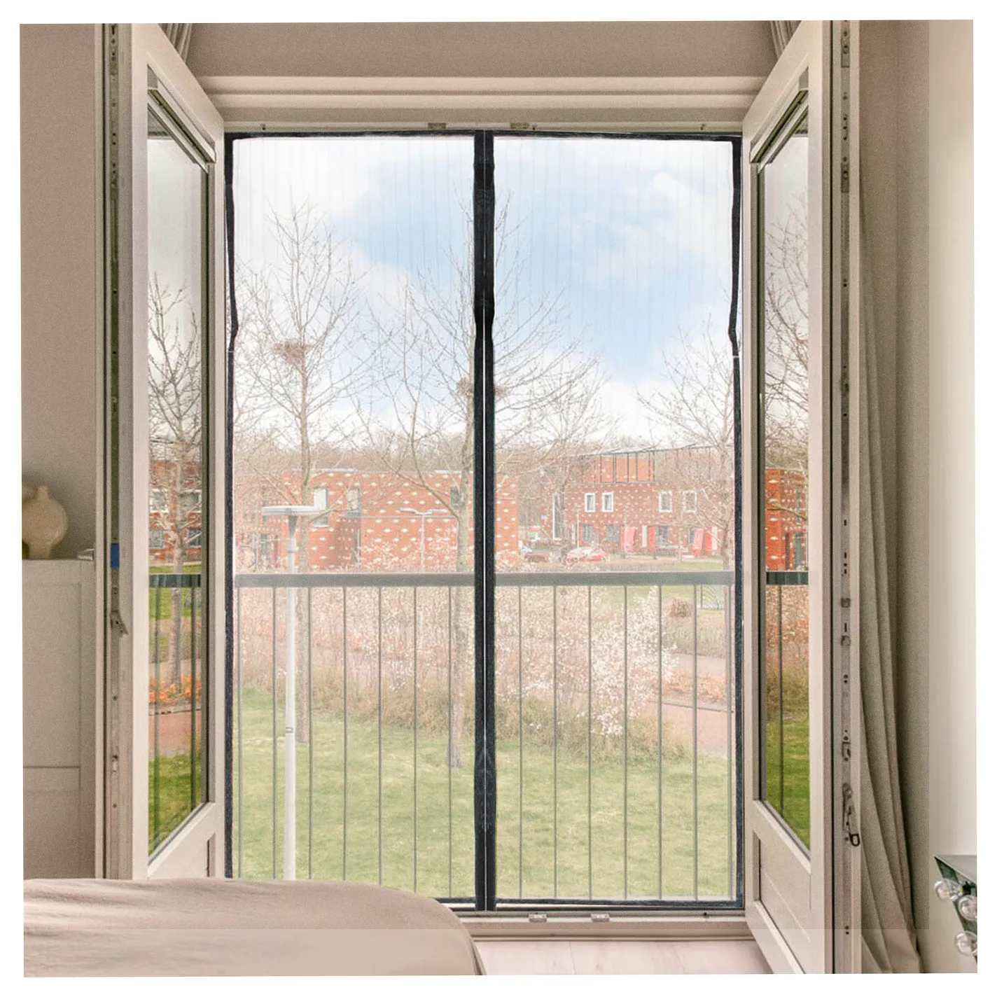 Moskitiera siatka magnetyczna LUARO na drzwi solidna mocny magnes 110x220cm - obrazek 11