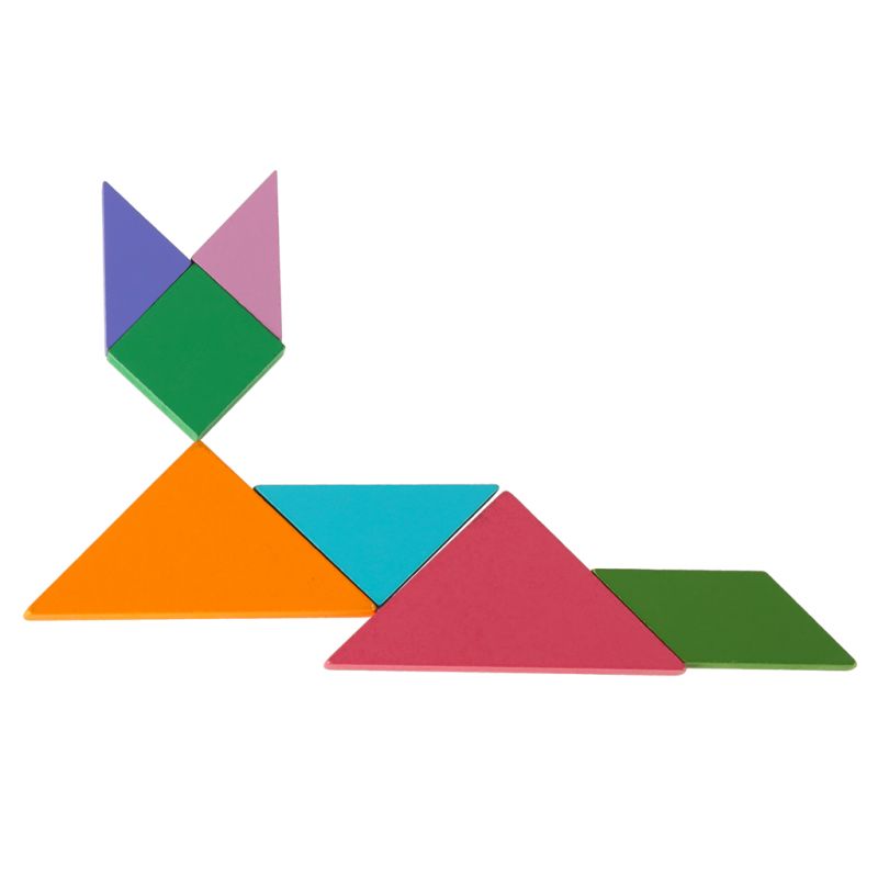 Tangram książeczka magnetyczna układanka montessori klocki gra logiczna 3D - obrazek 10