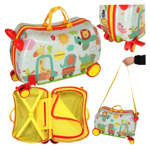 Walizka podróżna dla dzieci na kółkach bagaż podręczny ZOO