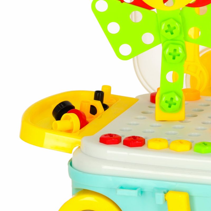 Wkrętarka wiertarka śrubki klocki konstrukcyjne zestaw majsterkowicza walizka 258 elementów - obrazek 7