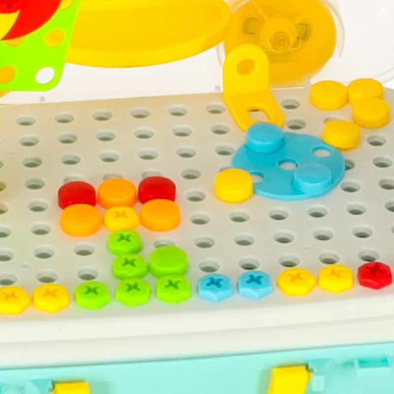 Wkrętarka wiertarka śrubki klocki konstrukcyjne zestaw majsterkowicza walizka 258 elementów - obrazek 8