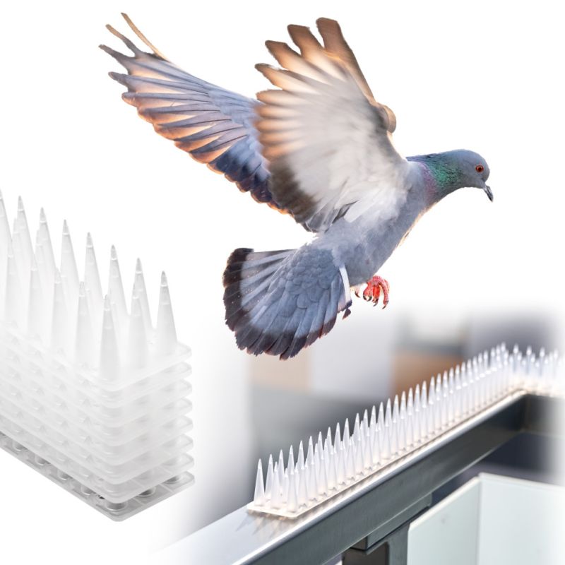 Kolce na gołębie listwa na ptaki odstraszasz plastikowe gęste białe 8el. 43 cm - obrazek 8