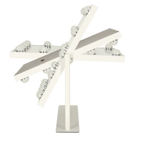 Lusterko do makijażu kosmetyczne podświetlane 12 LED Hollywood z 12 żarówkami USB 30 x 40 cm