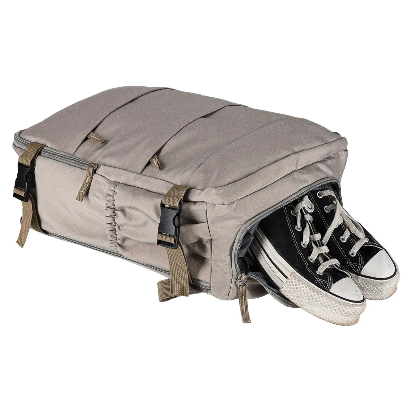 Plecak turystyczny kabinowy podróżny bagaż podręczny szary 45x30 cm - obrazek 8