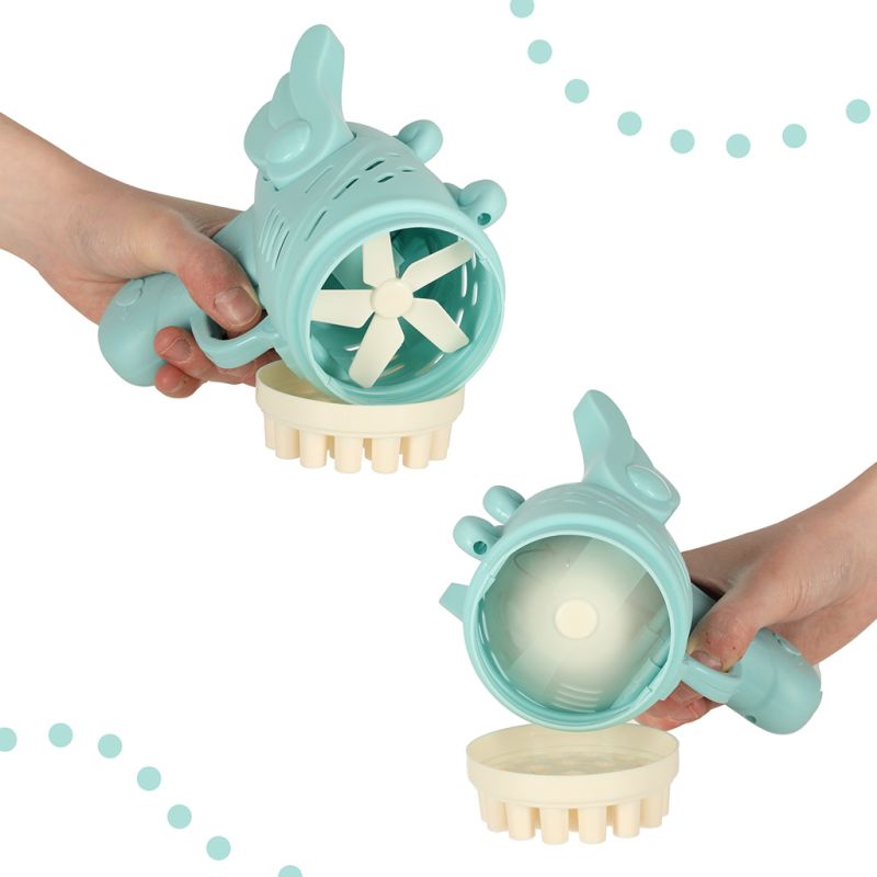 Pistolet do baniek mydlanych bańki mydlane ze skrzydłami niebieski - obrazek 6