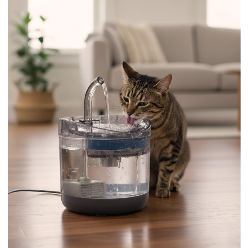 Poidełko fontanna dla psa kota zwierząt automatyczne poidło USB 1,8l filtr czyszczący - obrazek 13