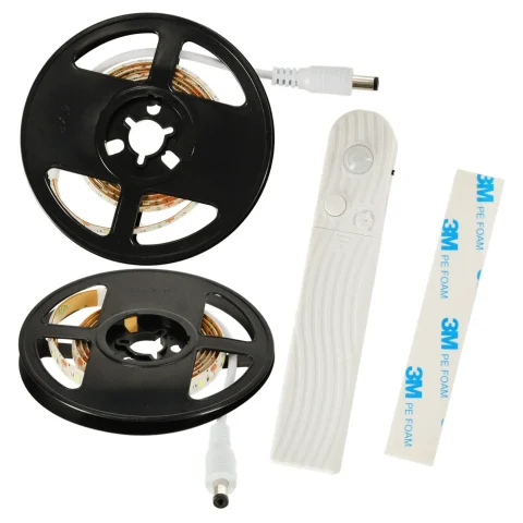 Taśma LED wodoodporna na baterie USB czujnik ruchu 1M 59LED zimny biały