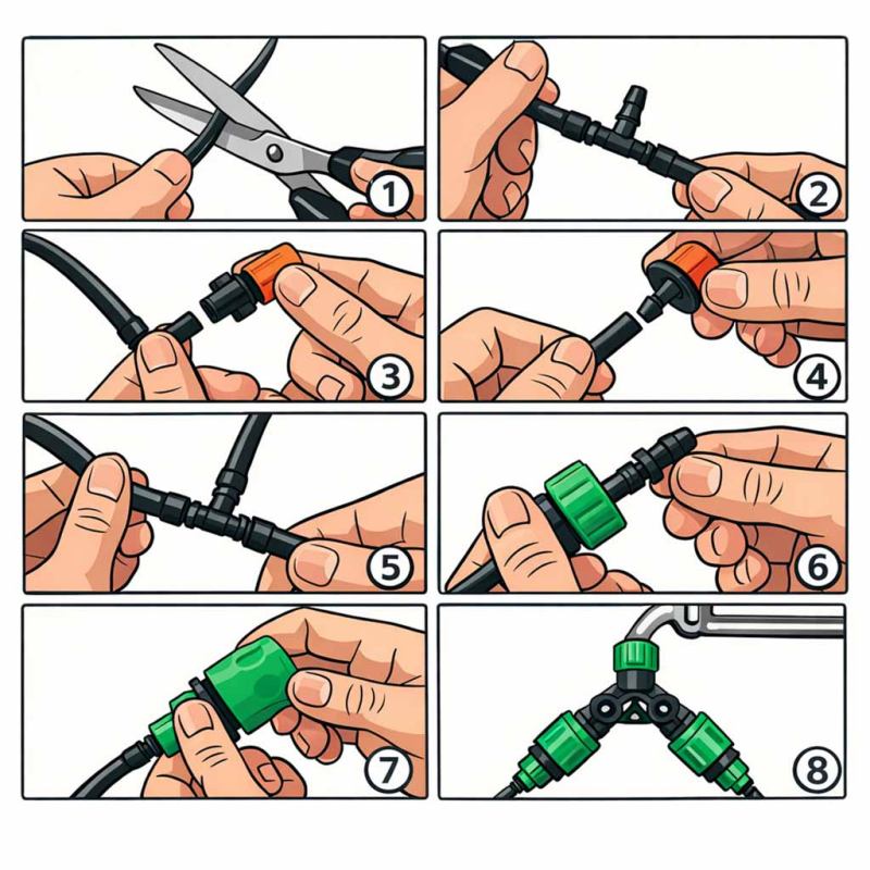 Zraszacz ogrodowy LUARO kurtyna wodna mgiełka system nawadniania 25m - obrazek 11