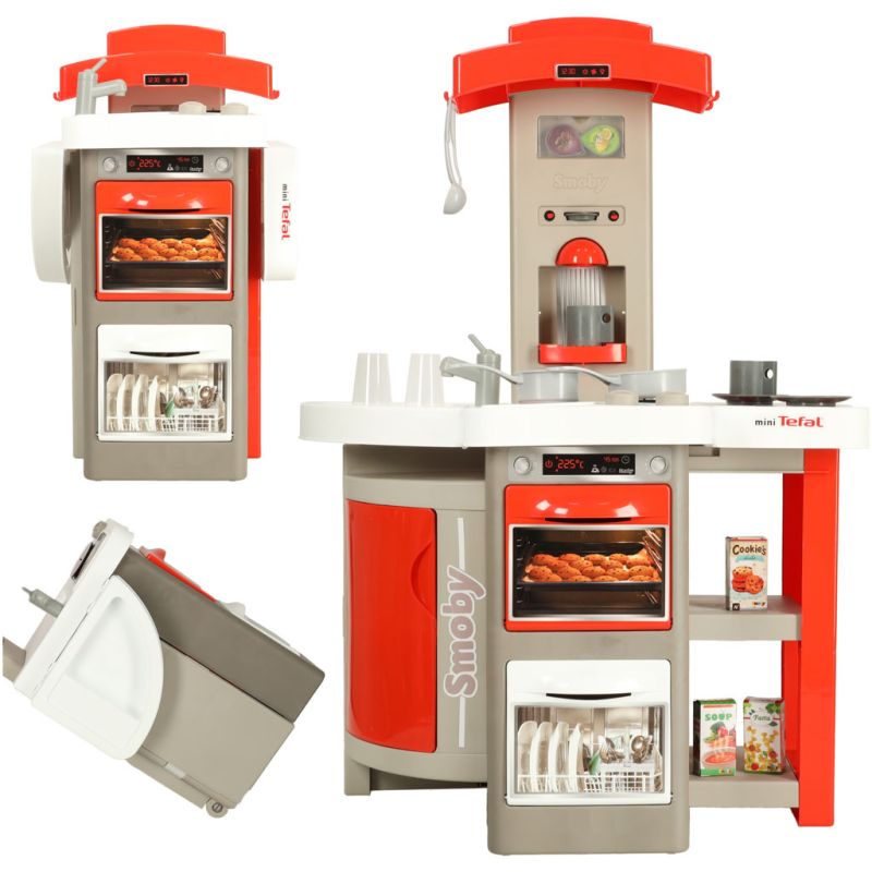 Kuchnia dla dzieci kran palniki elektryczne dźwięki składana walizka na kółkach - obrazek 6