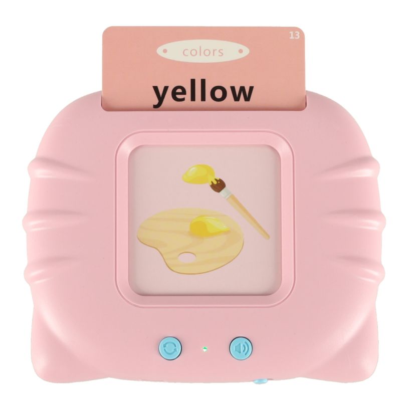 Nauka języka angielskiego czytnik kart do nauki słówek fiszki różowy - obrazek 6