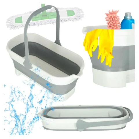 Wiadro składane prostokątne do mopa miska z uchwytem