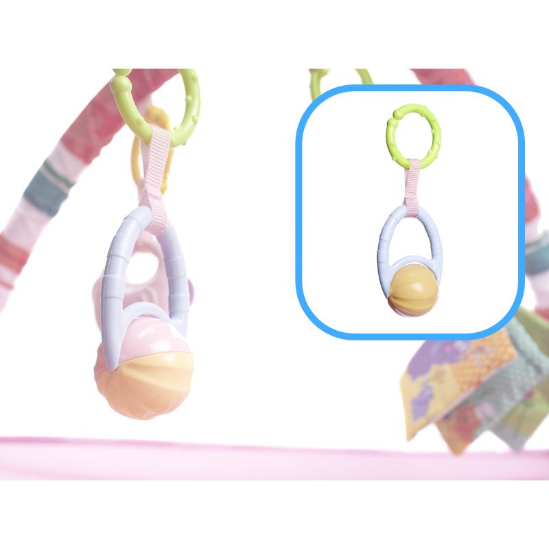 Mata Edukacyjna z pałąkami Basen z piłeczkami różowa - obrazek 4