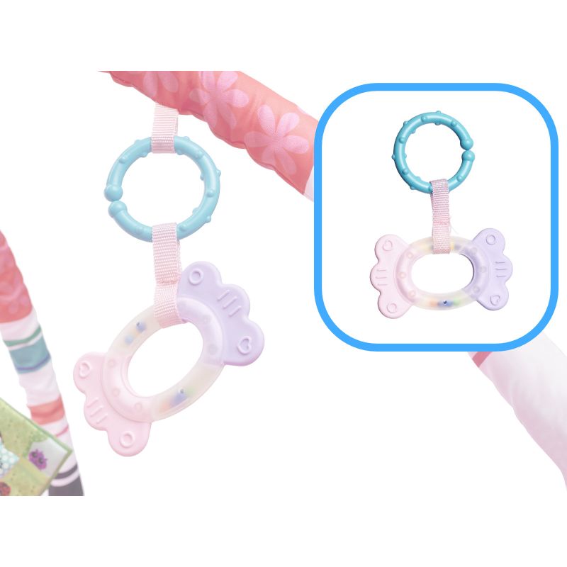 Mata Edukacyjna z pałąkami Basen z piłeczkami różowa - obrazek 6