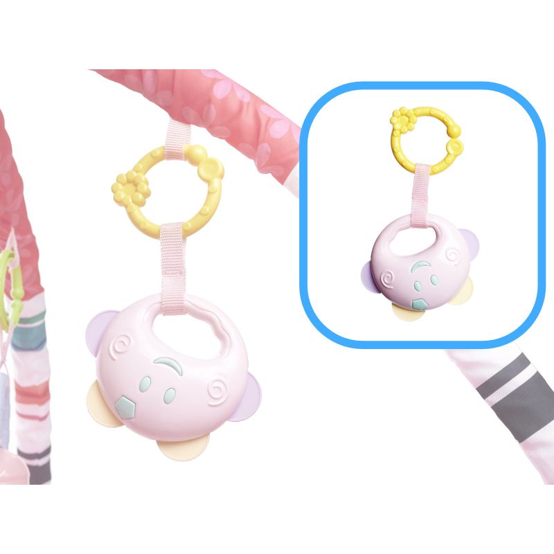 Mata Edukacyjna z pałąkami Basen z piłeczkami różowa - obrazek 7