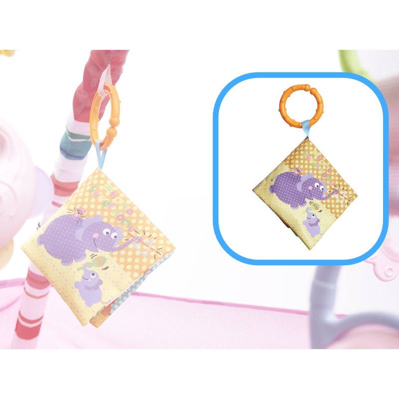 Mata Edukacyjna z pałąkami Basen z piłeczkami różowa - obrazek 8