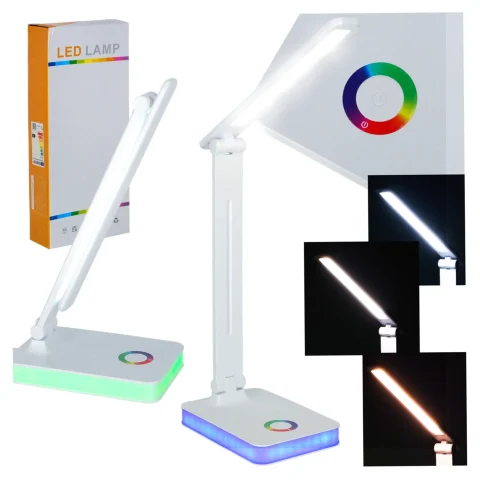 Lampka na biurko biurkowa LED USB dotykowa podświetlana RGB regulacja światła