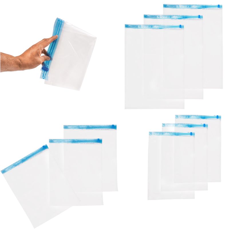 Worki próżniowe rolowane na ubrania 9 sztuk 3 rozmiary 35x50cm, 40x50cm, 50x70cm - obrazek 3