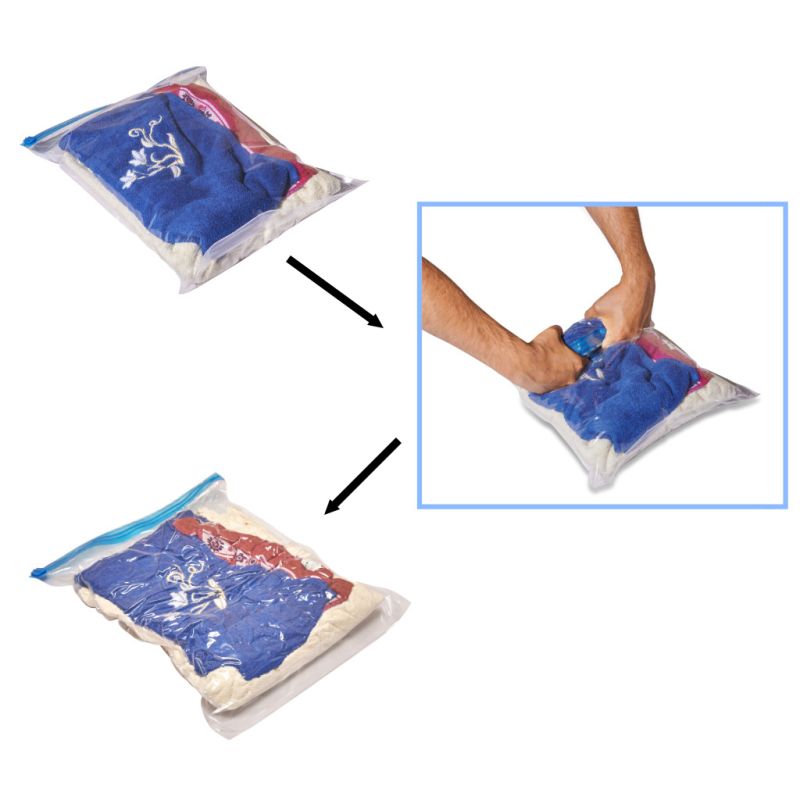 Worki próżniowe rolowane na ubrania 9 sztuk 3 rozmiary 35x50cm, 40x50cm, 50x70cm - obrazek 4