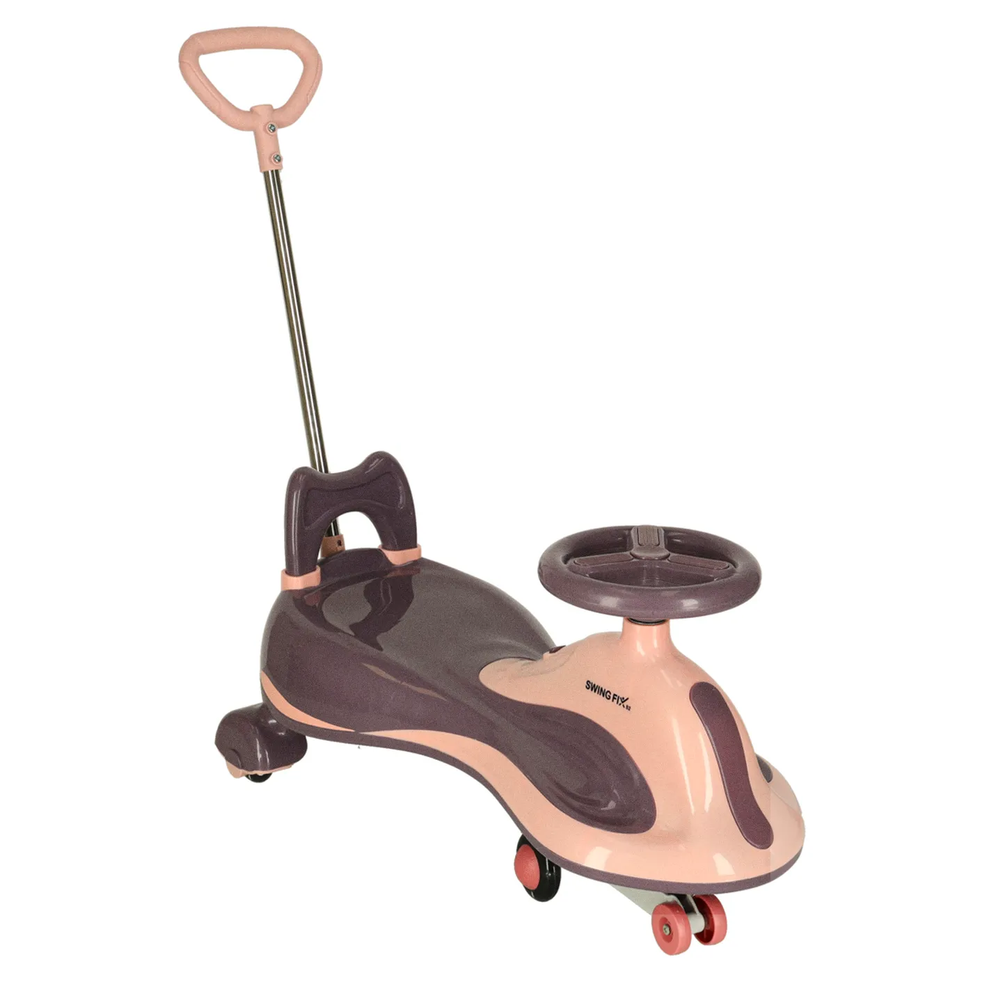 Jeździk grawitacyjny LED Swing FIX S2 skuter z rączką fioletowy max 100kg