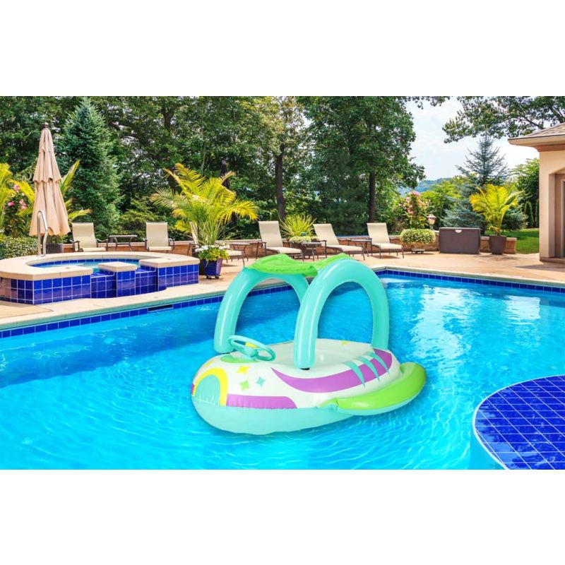 Kółko do pływania koło dmuchane z kierownicą pontonik dla dzieci z siedziskiem BESTWAY 34149 - obrazek 8