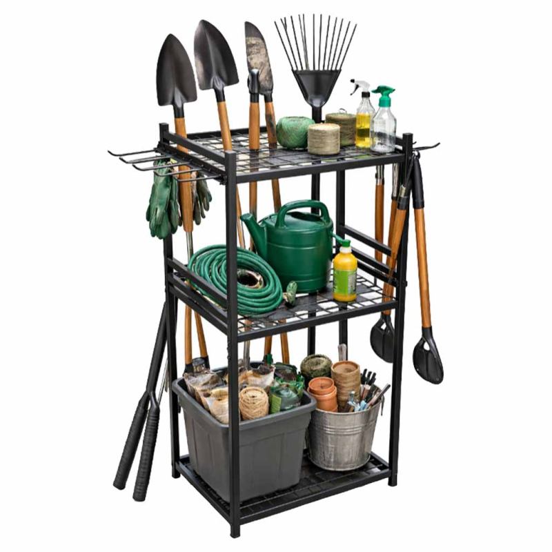 Stojak LUARO na narzędzia ogrodowe grabie łopaty miotły organizer warsztatowy - obrazek 16