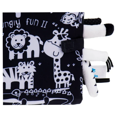 Książeczka sensoryczna miękka ogony zwierząt safari