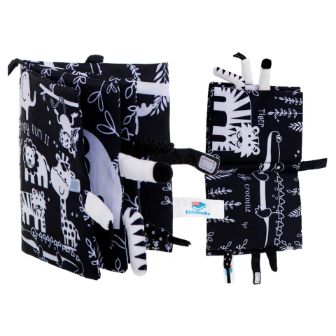 Książeczka sensoryczna miękka ogony zwierząt safari