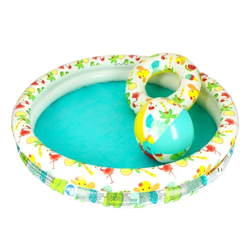 Basen dmuchany ogrodowy 3w1 dla dzieci kółko piłka BESTWAY 51124 122cm