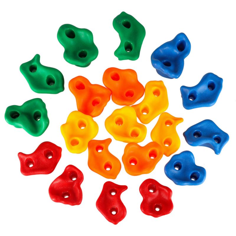Kamienie wspinaczkowe uchwyty do wspinaczki dla dzieci kolorowe 20 szt + śruby - obrazek 2