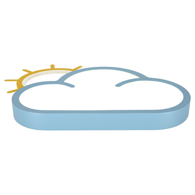 Lampa LED sufitowa plafon do pokoju dziecięcego ściemniana + pilot chmurka niebieska - obrazek 3